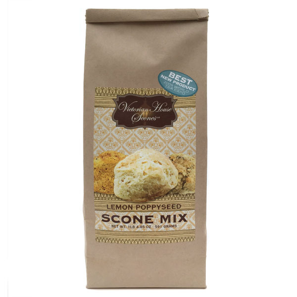 Retail package of Lemon Poppyseed Scone Mix