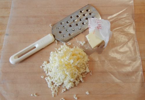how to make scones--grating butter